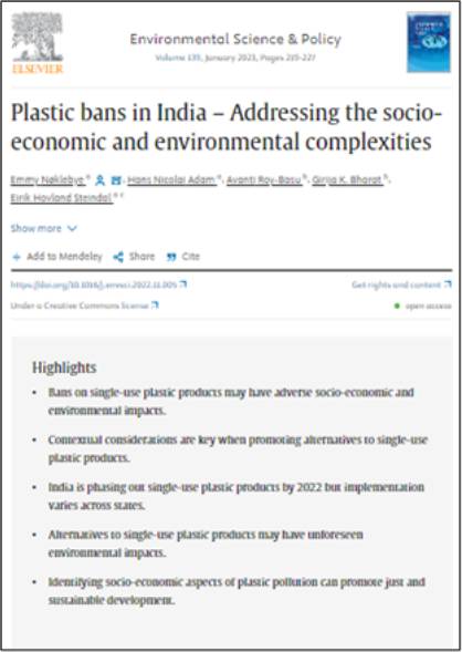 Plastic bans in India – addressing the socio-economic and environmental complexities