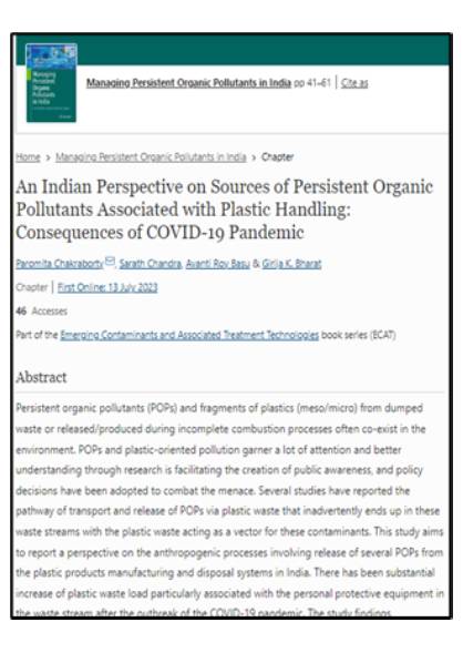 Managing Persistent Organic Pollutants in India