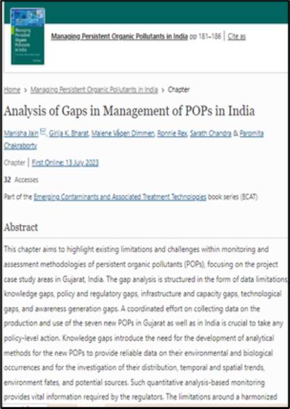 Managing Persistent Organic Pollutants in India