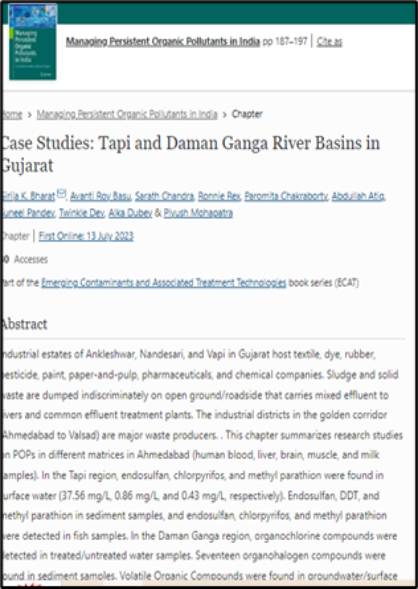 Managing Persistent Organic Pollutants in India